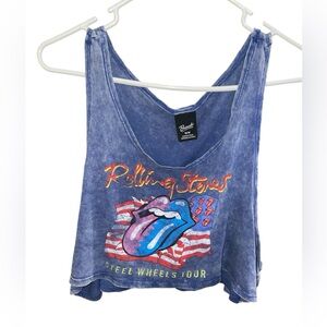 👅 Bravado Rolling Stones Crop Top Tank (M)